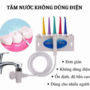 Tăm nước trực tiếp không dùng điện 5 đầu tăm cho cả gia đình máy xịt răng bằng nước đơn giản vệ sinh răng nước-Shop Tiện Ích Vượt Trội Vệ Sinh Răng Miệng An Toàn - Lazada