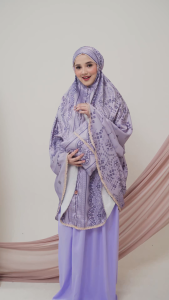Katriella - Mukena Dewasa Silky Mukenah Jumbo Model 2 in 1 Motif Aesthetic Inanna