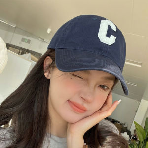 South Korea Big C Letter Klein Blue Baseball Cap Female Ins Trendy Fashion All-Match Couple Soft Peaked Cap Men