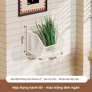 evesigar | Tủ Đựng Tỏi Gừng Hành Tây Treo Tường Không Cần Khoan