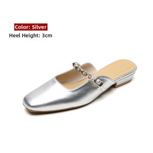 MIFEI | Silver Slip-on Outdoor Closed Toe Sandal