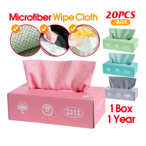 [20pcs/box] Removable Kitchen Towel Super Absorbent Cleaning Cloth Absorbent tisu dapur Microfiber Disposable Mini Towel Kitchen kain lap dapur 厨房抹布毛巾