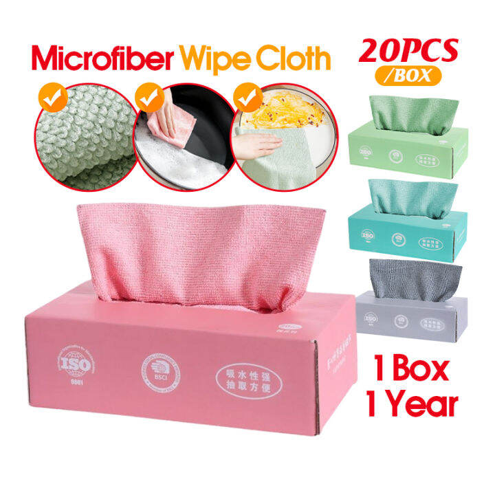 [20pcs/box] Removable Kitchen Towel Super Absorbent Cleaning Cloth ...