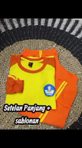 SETELAN SD lengan Panjang FREE SABLONAN Seragam Olahraga Sekolah anak baju olahraga