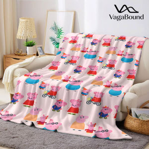 BILIBILI | P-Peppa-s P-Pig Flannel Blanket Warm Soft Halloween Christmas Couch Warm Cozy Decorative Decor Gift for All Season