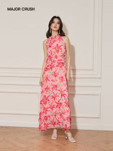 Romantic Tea Dress Sleeveless Printed 6012