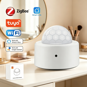 iHseno | Tuya Smart Zigbee PIR Motion Sensor Human Body Infrared Detection Alarm Work with Alexa Google Assistant Smart Life App