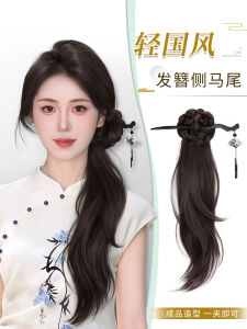 New Chinese Style Hair Extensions Womens Side Tail Fake Braids Qipao Style Hair Tails Hairpieces Increase Hair Volume