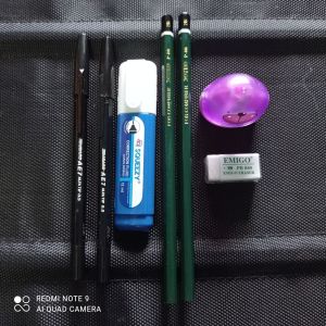 Paket ATK 7 Barang (polpen 2pensil 2tipex 1rautan 1penghapus 1)