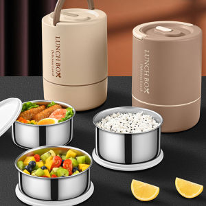 Bộ Hộp Cơm Trưa Di Động 4 Món Dung Tích 47.5 Ounce Chất Liệu Thép Không Gỉ 304 Có Thể Xếp Chồng Kèm Dụng Cụ Ăn Uống Chống Rò Rỉ Thích Hợp Cho Văn Phòng Và Trường Học