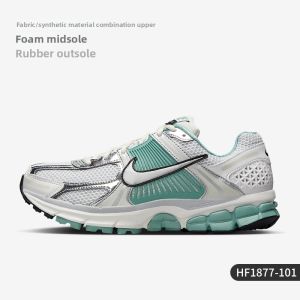 Nike | Womens Running Shoes Zoom Vomero 5 Cushioning Athletic Shoes White Grey Black FD0884 025