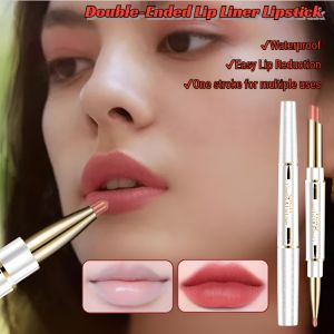 Double-Ended Lip Liner Lipstick Waterproof Long Lasting No Colour Hook Matte Liner 6-Color Outline The Lip Shape Lip Makeup