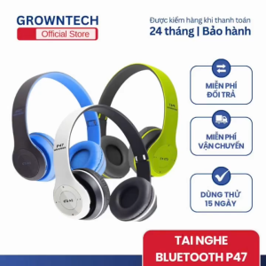 Tai nghe chụp tai Bluetooth P47 âm thanh rõ nét kết nối nhanh pin lâu thiết kế gập gọn tiện mang theo