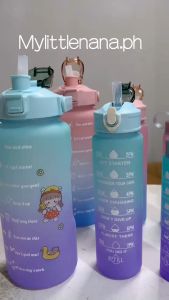 1Liter Water Bottle Tumbler With Straw One Day One Bottle Tumbler