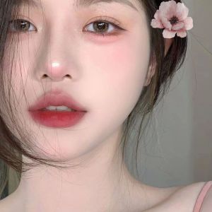 KekeMood Velvet Lip Mud Long-lasting Matte Natural Lightweight Non-fading 10.8g Three Sticks Yellow Black Beauty Makeup Tools