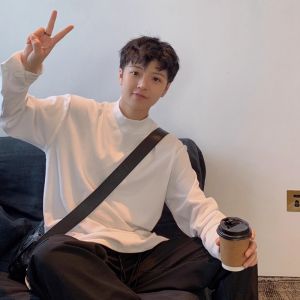 Mens Fleece Lined Half High Collar T-Shirt Warm Inner Wear Base Shirt Small Collar mid Neck Winter Top Japanese Style Retro