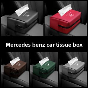 Leather Multi-Function Car Paper Towel Holder
