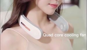 Matari Neck fan 12000 mA multi-speed mode USB fan brushless motor cooler wireless hands-free hanging USB rechargeable lazy double cooling