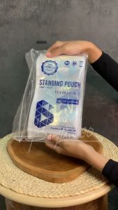 Plastik Snack / Plastik Standing Pouch 12 x 20 cm ( DOUBLE SEAL / SEAL LEBAR ) Per 5 pack
