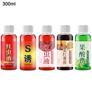 Fishing Feed Attractant 60ml 300ml Liquid Bait Carp Pesca Lure Blood Red Worm Fishy Smell Flavor Bite Activator Food Additive