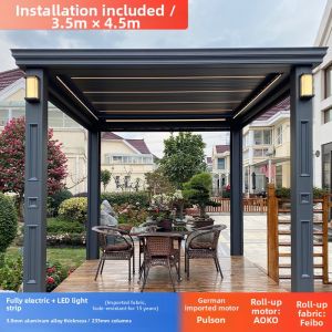 ST MIRREN | Electric Outdoor Sunshade Pergola