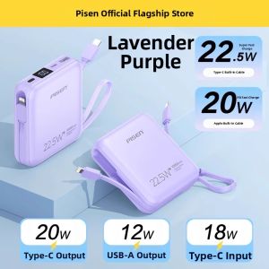 pisen | Airline-Approved Quick-Charge Power Bank Dual-Cable Portable High-Capacity