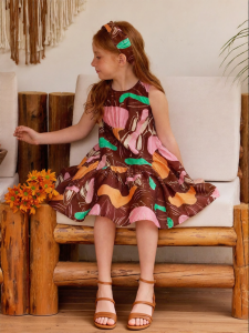 PPTOWN | Summer New Design Pure Cotton Princess Dress with Unusual Folds and Extra Large Skirt