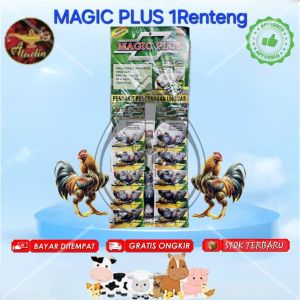 MAGIC PLUS (1Renteng=10Sachet) ALADIN Penyakit Pencernaan Unggas Ayam Itik Bebek