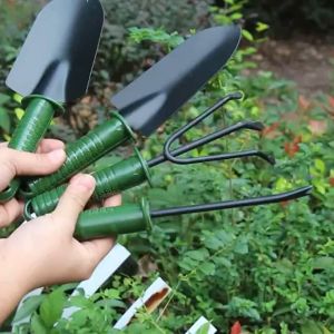 MLADEN 4PCS Garden Tool Set Garden Shovel Rake Spade Set Garden Plant Tools Soil Loosening Shovel 迷你园艺工具