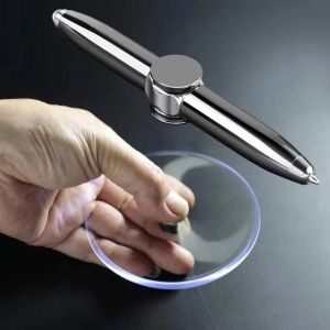 Fingertip gyro pen multifunctional LED pen rotating decompression gyro metal ballpoint pen fashionable office supplies