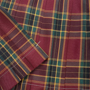 กระโปรงสั้นทรงเอทรงหลวมสไตล์ฮอกไกเตอร์ กระโปรงทรงหางปลาทรงหางปลาสีแดงลายจุด กระโปรงสั้นทรงเอเอวสูง