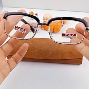 Kính viễn thị đọc sách cao cấp kiểu dáng cổ điển tròng thuỷ tinh gọng bền đẹp có số đo độ