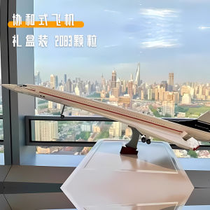 Concorde Aircraft Building Blocks Toy 1.05m Aviation Model 2083 Parts Assembly Toy Birthday Joy Educational LEGO Compatible Plastic