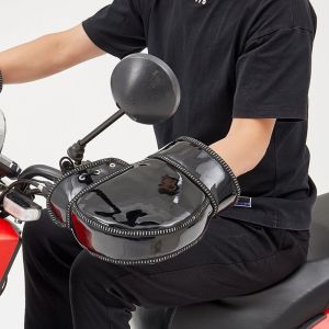 Motorcycle Scooter Thick Warm Handlebar Muff Grip Handle Bar Muff Rainproof Riding Winter Warmer Thermal Cover Gloves Protective