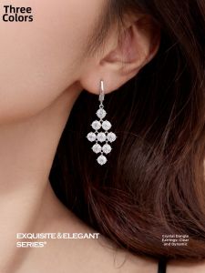 3COLOUR·S | High-Translucent Zircon Bead Fringe Dangle Earrings