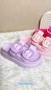 Sandal Baby Balita Cewek-Cowok Sandal Slip On Karet Polos Warna