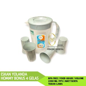 BONUS 4 GELAS ESKAN TEKO PLASTIK YOLANDA HOMMY