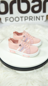 Giày Thể Thao Kids URBAN FOOTPRINT TG2507 Cổ Chun Đế EVA 2 Màu Hồng - Ghi