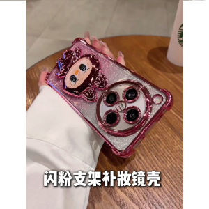 เคส OPPO Find X8 X9 เคส OPPO Find X8 X9 Pro กลิตเทอร์ บลิง พร้อมกระจกป้องกันเลนส์ 3D Labubu ซอฟต์เคส สำหรับโทรศัพท์