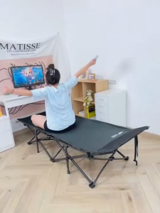 เตียงสนามเอนกประสงค์พับเก็บได้ พับเตียง น้ำหนักเบา แข็งแรง รองรับน้ำหนักได้150Kg KT341