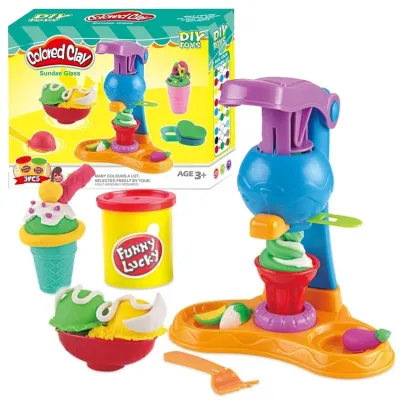 Colored Clay Magic Dough Play-Doh Ice Cream Vending Machine Playdoh for Kids