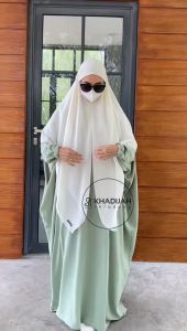 Jilbab Hijab Instan Segiempat Syari Cerutty Ziper Babydoll Zeya By Khadijah