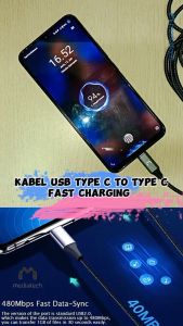 Mediatech Kabel Data Fast Charging Type C PD 100W 2 Meter TCC 178