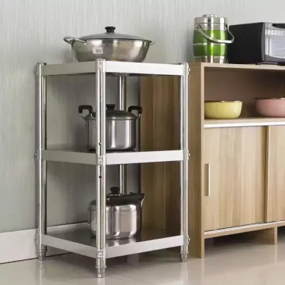 Stainless Steel Multi-layer Square Space-saving Kitchen Storage Rack