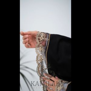 Kamilah - Bergo Umroh Haji Katun Premium Hijab Cantik Mewah Bersaku Swarovski Jumbo