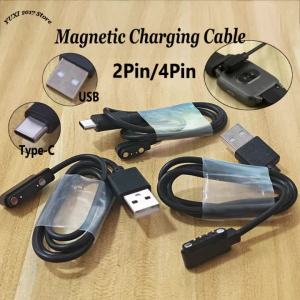 Universal 2-pin/4-pin Strong Magnetic Watch Charging Cable USB/Type-C Charging Cable Compatible With Smart Watch Accessories