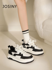 Casual Shoes Color Block Thick Bottom Black White Panda Pattern Womens Spring Autumn New Style Versatile Leisure Shoes