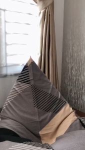 Bean bag Triangle PLUS ISI Size Dewasa Murah Motif Kubus Abu - By Beanbag Smoothies