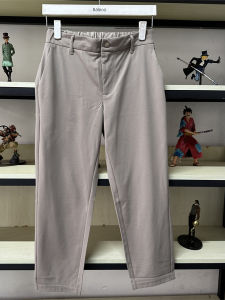 กางเกงลำลองทรงตรงขาบานทรงตรงทรงสลิมฟิตสำหรับผู้ชายฤดูใบไม้ผลิและฤดูร้อน กางเกงขายาวทรงบาง 9 ฟุต กางเกงขายาวทรงตรงสำหรับผู้ชาย