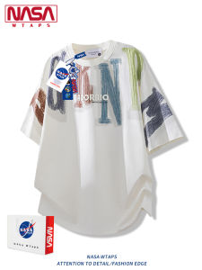 NASA WTAPS | Letter Print Icy Silk Short Sleeve T-Shirt